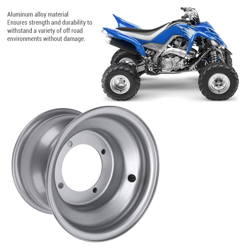8 Inch ATV Wheel Rim, 4 Lug Design Aluminum Alloy Off Road Wheel for Go Karts, Black 78mm Hole Distance ATV Parts - size: Four Hole (Hole Spacing: 110mm / 4.33in)