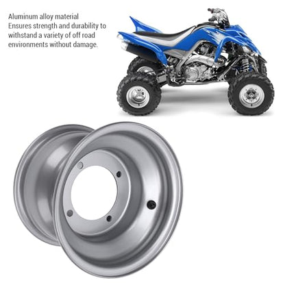 8 Inch ATV Wheel Rim, 4 Lug Design Aluminum Alloy Off Road Wheel for Go Karts, Black 78mm Hole Distance ATV Parts - size: Four Hole (Hole Spacing: 110mm / 4.33in)