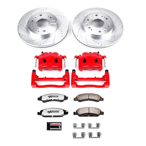 PowerStop Truck & Tow Brake Pad Rotor Caliper Kit Front KC2069-36 - style: Rotors + Pads + Calipers