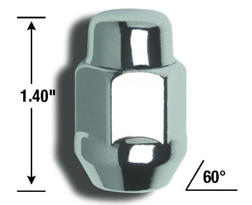 Gorilla Automotive 41127B Acorn Bulge Seat Lug Nuts (12mm x 1.25 Thread Size) - size: 12-mm X 1.25
