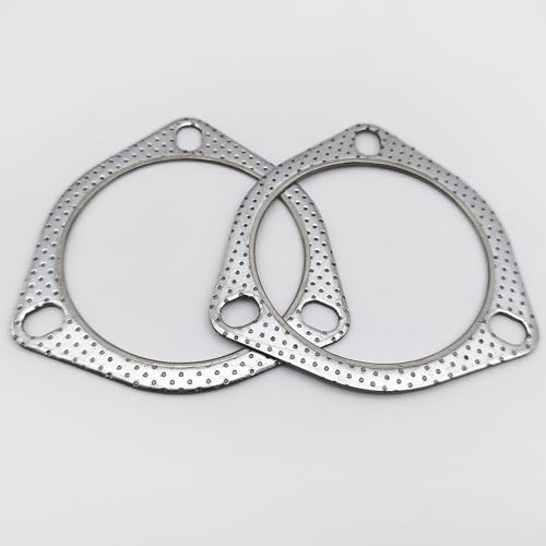 3.5 Inch Exhaust Gasket 3-Bolt 89mm Flange High Temperature Graphite - size: 3.5 in