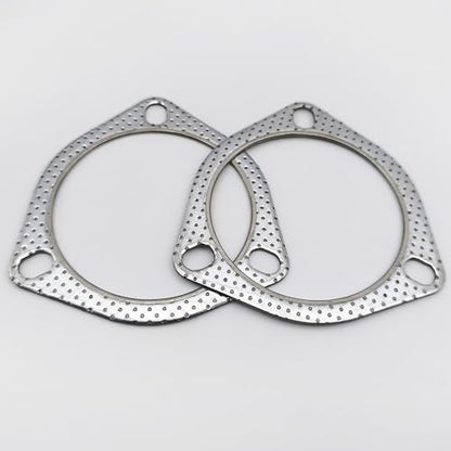 3.5 Inch Exhaust Gasket 3-Bolt 89mm Flange High Temperature Graphite - size: 3.5 in