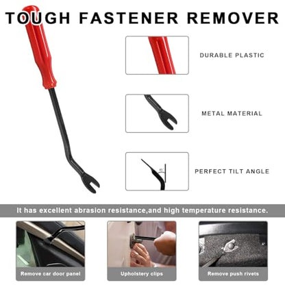 240 PCS Car Bumper Retainer Clips, Auto Plastic Rivets Fasteners Push Retainer Kit with Remover Tool, Vehicle Push Pin Rivets Door Trim Panel Fender Clips for Most Cars