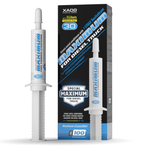 XADO 세미 트럭용 Maximum Diesel 파워 스티어링 유체 첨가제 - 마찰 수정자 첨가제 - 스티어링 휠 부스터 - 금속 컨디셔너 및 마모 보호제 - 유압 스티어링 시스템 트리트먼트