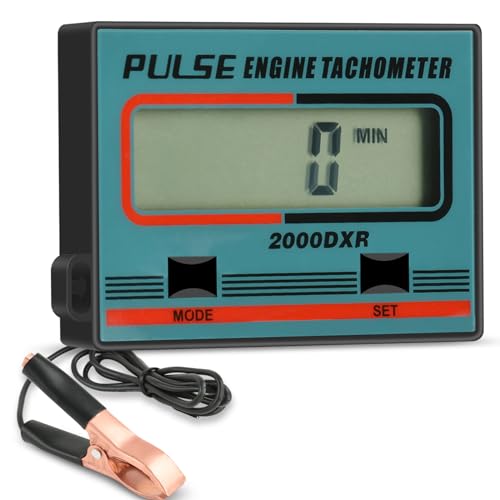 Digital Chainsaw Tachometer for Small Engines, Inductive RPM Meter Gauge - color: Teal