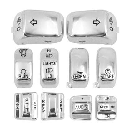 Motorcycle Hand Control Switch Housing Caps Compatible with Harley Electra Glide Road Glide Tri Glide 1996-2013