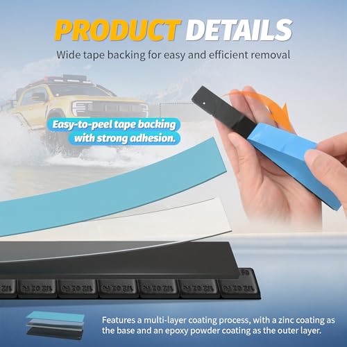 Wheel Weights 1/2oz Black Adhesive Stick on Roll, 360PCS Galvanized Steel - size: 1/2OZ-360PCS -Black