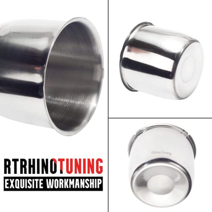 RTrhinotuning Stainless Steel Push Through Center Caps 4.25" for Trailer Truck Rv Wheel Rims Chrome Trailer Hub Cap 3.66" Hight 4 PCS Wheel Center Caps - color: Chrome, size: 4.25" Center Hole, 3.66" Height