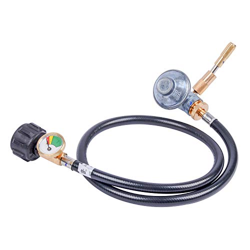GasSaf 3 FT Propane Adapter Hose with Regulator 1 lb to 20 lb Converter - size: Upgrade 3 Feet