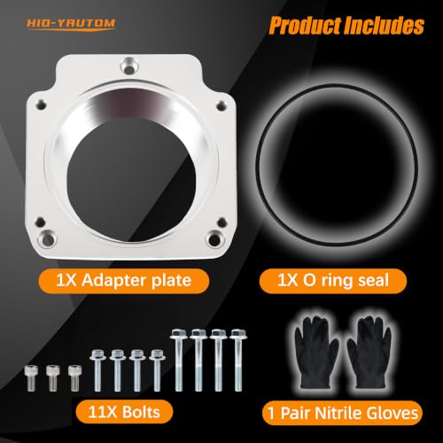 551513 LS Throttle Body Adapter 92mm Compatible with LS1 3 Bolt Intake Manifold to LS3 4 Bolt Throttle Body DBC L33 L59 LM4 LM7 LQ4 LQ9 LR4 LS6 LSX 4.8L 5.3L 5.7L 6.0L Replacement for 551513