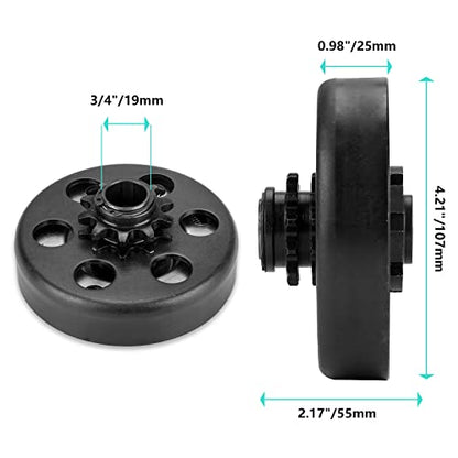 Centrifugal Clutch 3/4 Bore 10T Compatible with #40/41/420 Chain,Go Kart Clutch Fit for Minibike MB165 & MB200 and Honda Cloned Engines GC160 / GC190/ GX120/ GX140/ GX160/ GX200. Up to 2-6.5HP - size: 3/4" Bore 10T