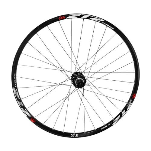26"/27.5"/29" Mountain Bike Wheelset，Ultralight Aluminum Alloy Rim 32H High Strength Bike Wheels， Quick Release Disc Brake MTB Wheel Set， Compatible 7-12 Speed Cassette - color: 27.5" Rear Wheel