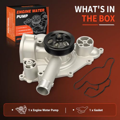 AW6653 Engine Water Pump w/Gasket for Dodge Charger Challenger - size: AW6653