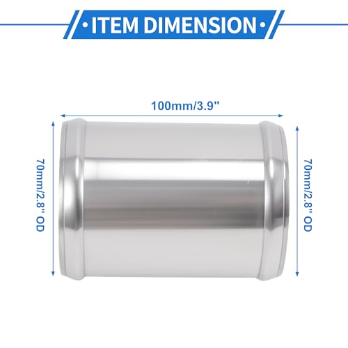2.75" OD 0° 6063 Aluminum Alloy Tube Intercooler Pipe 4" Length - size: 2.75"OD 4"Length