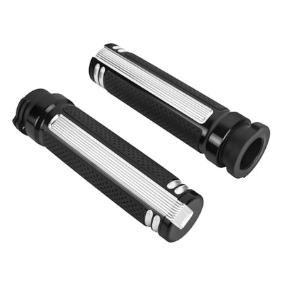 1 Inch Cable Throttle Handlebar Grips Motorcycle Hand Grips - color: #7 Black&White