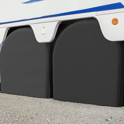 eletecpro RV Tire Covers, Fit 32-35 Inch Tire Diameters, Black, 4-Pack - color: Black, size: XL (Fits Tire Diameters 32''-35'')