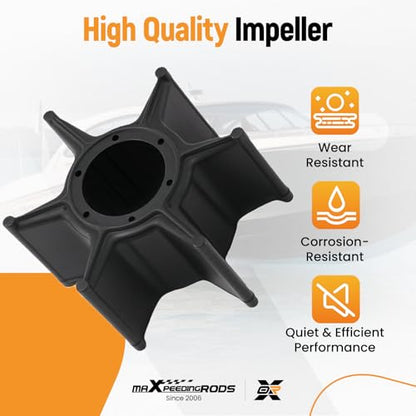 maXpeedingrods Water Pump Impeller Repair Kit for Yamaha Outboard 2 Stroke - size: For 60 70 75 80 85 90 HP 1984-2009