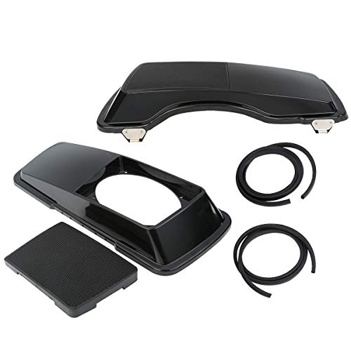 XMT-MOTO Hard Saddlebag Lids w/6 x 9speaker grilles Fit for Harley Touring - style: Unpainted 6x9 Saddlebag Lids (No Speaker,93-13)