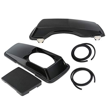 XMT-MOTO Hard Saddlebag Lids w/6 x 9speaker grilles Fit for Harley Touring - style: Unpainted 6x9 Saddlebag Lids (No Speaker,93-13)