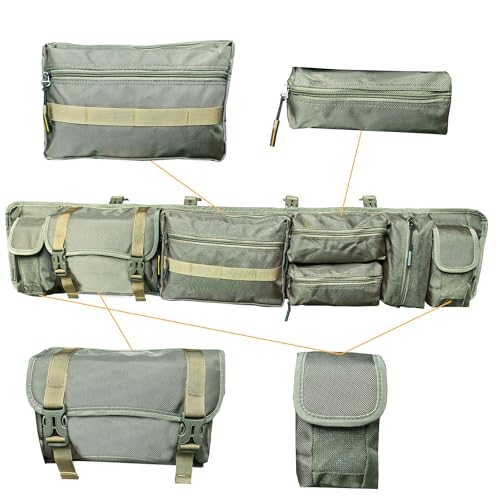 Larswon Heavy-Duty UTV Roll Cage Storage Bag Organizer - 7-Pocket Water Resistant Gear Bag Compatible with Polaris RZR, Can-Am, Honda Talon, Yamaha, ATV & Golf Carts Army Green - color: Army Green