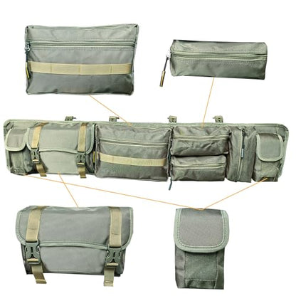 Larswon Heavy-Duty UTV Roll Cage Storage Bag Organizer - 7-Pocket Water Resistant Gear Bag Compatible with Polaris RZR, Can-Am, Honda Talon, Yamaha, ATV & Golf Carts Army Green - color: Army Green