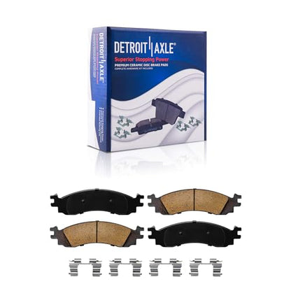 Detroit Axle - 8pc Drilled & Slotted Brake Kit for 06-10 Ford Explorer - size: 8PR2600140/kit