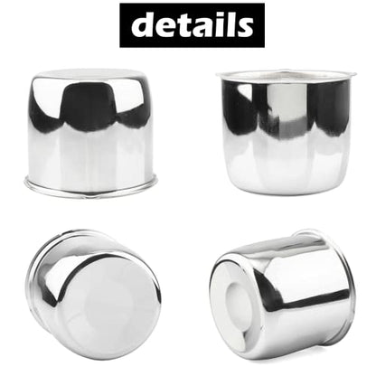 4Pcs 4.25" OD 4.11" H Push Through Trailer Wheel Center Cap for Rim - color: Chrome, size: 4.25" Hub 3.66" H