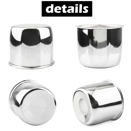 4Pcs 4.25" OD 4.11" H Push Through Trailer Wheel Center Cap for Rim - color: Chrome, size: 4.25" Hub 3.66" H