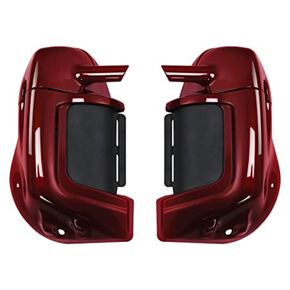 TCT-MOTORPARTS Lower Vented Fairings w/Glove Box Fits For Harley Touring Road King Electra Street Glide Ultra-Classic 1983-2013 - color: Red #2