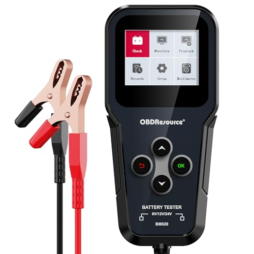 OBDResource Professional Car Battery Tester, Automotive Battery Analyzer - color: red