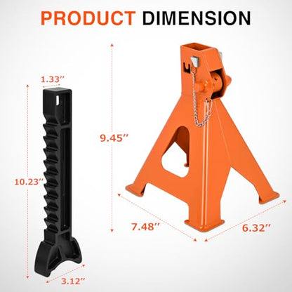 Nilight 2-Ton Jack Stands, Double Locking, 4,400 lb Capacity, 2-Pack - size: 2T