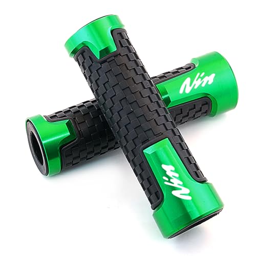 22mm CNC 7/8" Motorcycle Handlebar Grips Compatible with 2026 Ninja 500 Ninja 650 Ninja 400 300 1000 SX 1100SX 2017-2024 2025 Ninja 500SE ZX4RR ZX6R ZX10R ZH2 - color: Green