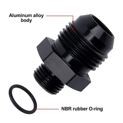 EVIL ENERGY 10AN Flare to AN6 ORB Male O-Ring 2PCS Fitting Adapter - size: 6AN ORB to 10AN