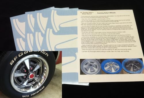 Replacement for Pontiac Firebird Rally II Wheel Paint Mask Stencil Kit for 14” Rim