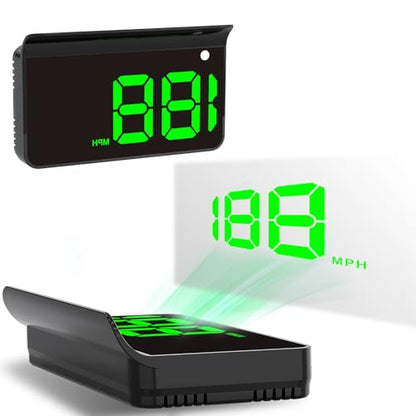 Heads up Display for Cars, Car HUD, GPS Speedometer,Head up Display for Car - color: Green