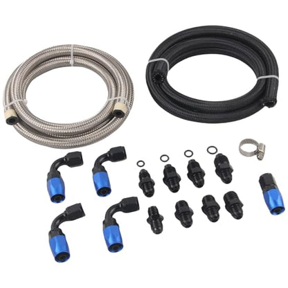 AN6 Power Steering Hose Fitting Kit for LS Swap LS1 LS3 Pump
