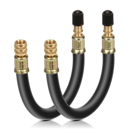 2Pcs Flexible Rubber Tire Valve Extension Hose
