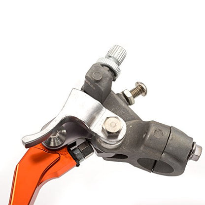 Dirt Bike Brake Master Cylinder Reservoir Cable Clutch Levers for 125 144 150 200 250 300 350 400 450 505 525 SX SXF XC XCW E-X-C MXC XCF XCRW - color: Orange