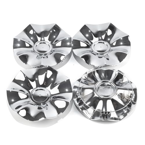 168mm/6.6in Wheel Center Cap for Chrysler Town Country 2008-2010 17‘’ Wheels Rim Hubcap Replacement 04721717AA 4721717AA Chrome Center Cover 4 Pack