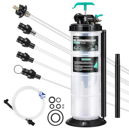 Poafamx 7.5L Oil Extractor Pump Pneumatic/Manual, 2 Gallon Fluid Extractor - size: 2 Gallon