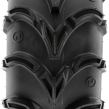 Pair of 2 SunF A050 AT 28x12-12 ATV UTV Deep Mud Terrain Tires, 6 PR, Tubeless - size: 28x12-12