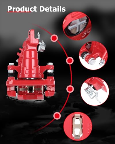 cciyu Rear Left & Right Disc Brake Calipers Assembly 19-B2069 19-B2068 - size: Rear[19-B2069+19-B2068]