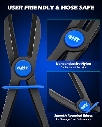 OMT Hose Pinch Off Pliers, 3 Pc Long Reach Hose Clamp Set For Brake Lines - style: Straight