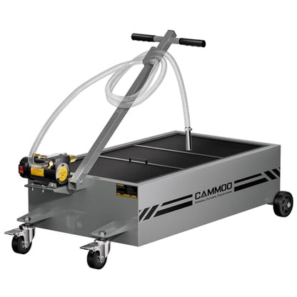 CAMMOO 25 Gal Electric Oil Drain Pan with Pump, Gray - color: Gray
