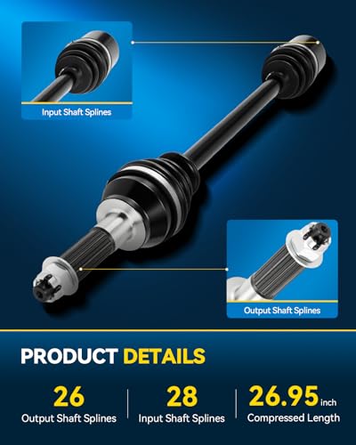 PHILTOP Rear CV Axle Shaft Assembly for Ranger XP 900, Ranger XP 900 EPS - size: 26.9in