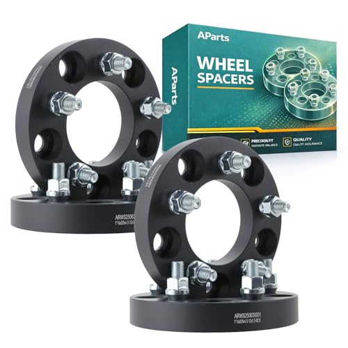 AParts 5x5 to 5x4.5 Hubcentric Wheel Spacers 1", 82.5mm Hub Bore, M12x1.5 Studs, Forged Aluminum Wheel Spacers Compatible with for Buick Lesabre 1964, for Buick Lesabre 1961-1964, for Buick Lesabre 1 - size: 1"-5x5"to 5x4.5"-82.5mm-M12x1.5
