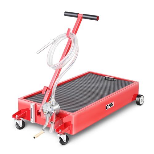 DNA Motoring 20 Gallon Oil Drain Pan with Pump, Evacuation Hose, T-Handle, Low Profile for Trucks Buses RVs, TOOLS-00386 - style: 20 Gallon