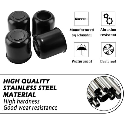 4Pcs 4.25" OD Open ＆ Removable Top Bundle Trailer Wheel Center Caps - size: 4.25" OD