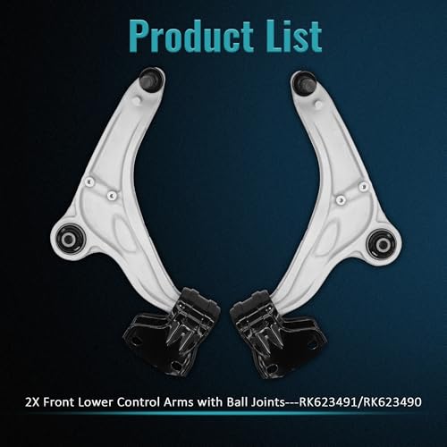 Front Lower Control Arm Assembly for 15-22 Ford Edge Lincoln MKX - size: K623490, K623491