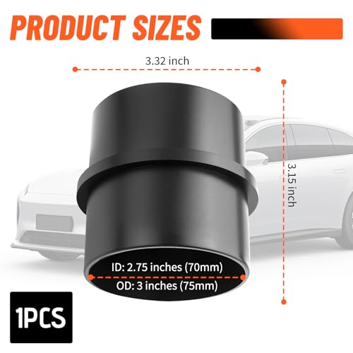 OD 75mm/3" Diesel Heater Ducting Connector,Straight Diesel Heater Hose Connector, Professional Diesels Heaters Vent/Parking Heaters Air Outlet Pipe Accessories for Car,Truck (1PC) - color: 1PC